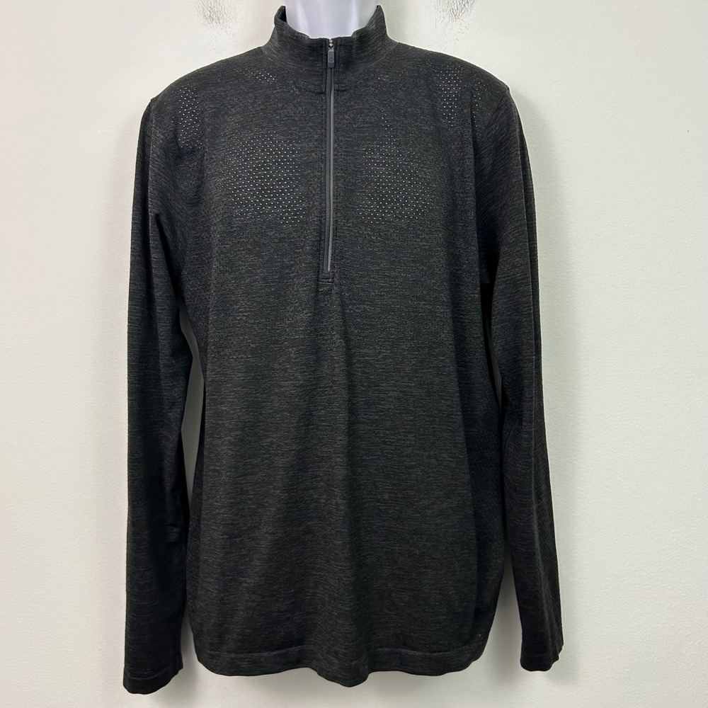 Lululemon Metal Vent Tech 1/2 Zip 2.0 Pullover Mens Large Charcoal Grey Heather